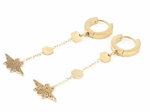 goldene Ohrringe aus Edelstahl