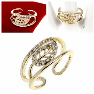 Goldring 18,60 mm. vergoldete Verlobung Xuping
