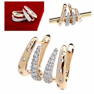 exklusive swarovski vergoldete ohrringe