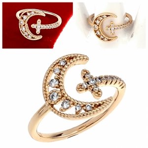 Goldring 18,60 mm. vergoldete Verlobung Xuping