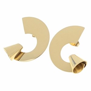 goldene Ohrringe aus Edelstahl