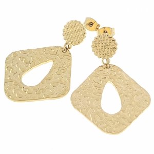 goldene Ohrringe aus Edelstahl