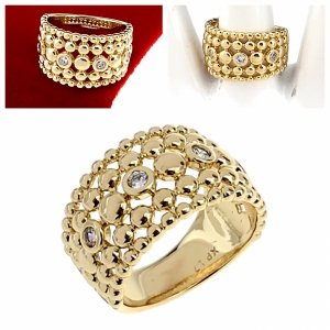 Goldring 18,60 mm. vergoldete Verlobung Xuping