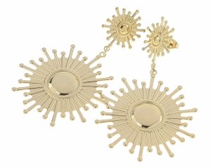 goldene Ohrringe aus Edelstahl