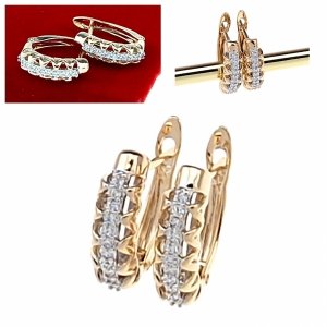 exklusive swarovski vergoldete ohrringe