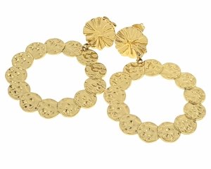 goldene Ohrringe aus Edelstahl