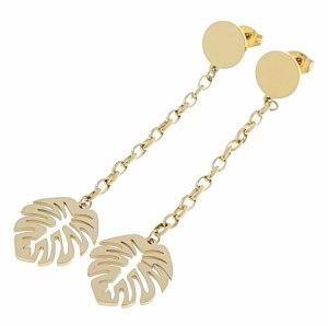 goldene Ohrringe aus Edelstahl