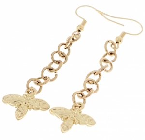 goldene Ohrringe aus Edelstahl