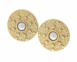 gold earrings made of stainless steel