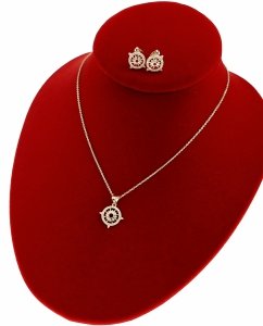 18k gold plated set pendant earrings xuping