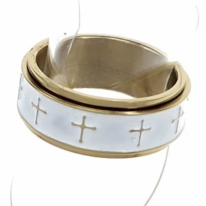 ring 18,30mm gold stainless steel