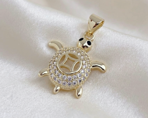 gold pendant 18k shiny xuping