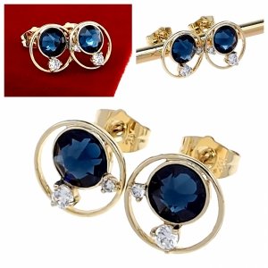 gold plated earrings with exclusive cubic zirconia