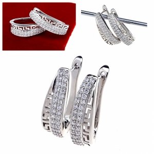 gold plated earrings with exclusive cubic zirconia
