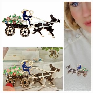 elegant gold brooch