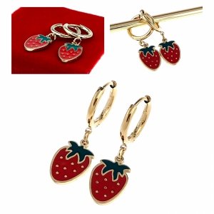 gold earrings made of stainless steel