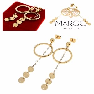 gold earrings made of stainless steel