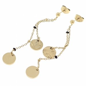 gold earrings made of stainless steel