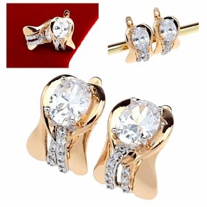 exclusive swarovski gold-plated earrings