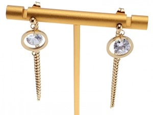 gold earrings made of stainless steel