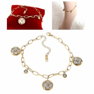 BRACELET GOLD CELEBRITY STAINLESS STEEL 