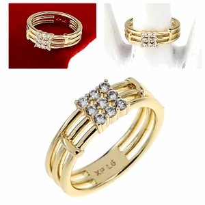 gold ring 18,60mm. gold-plated engagement xuping