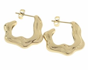 gold earrings made of stainless steel