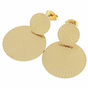 gold earrings made of stainless steel