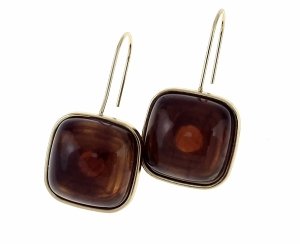 gold earrings made of stainless steel