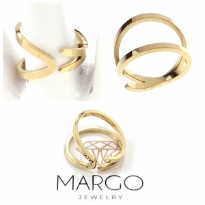 ring 19,00mm gold stainless steel