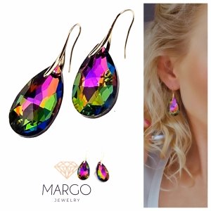 gold plated earrings with exclusive cubic zirconia