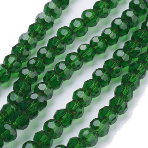 Glass beads faceted strands