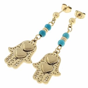 gold earrings made of stainless steel