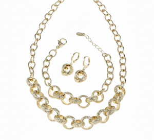 18k gold plated set pendant earrings xuping