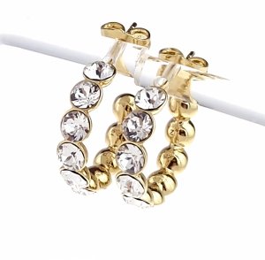 gold plated earrings with exclusive cubic zirconia