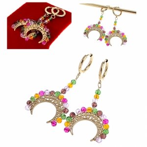 gold earrings made of stainless steel