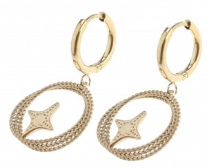 gold earrings made of stainless steel