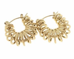 gold earrings made of stainless steel