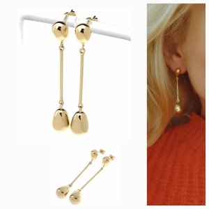 gold earrings made of stainless steel