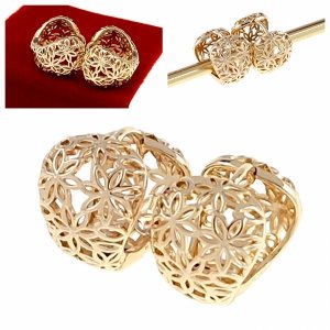 gold plated earrings with exclusive cubic zirconia
