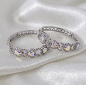 gold plated earrings with exclusive cubic zirconia