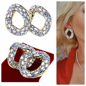 gold plated earrings with exclusive cubic zirconia 