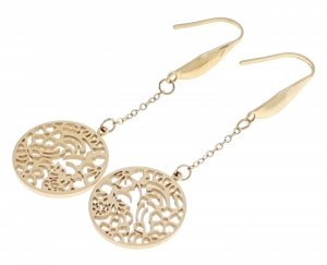 gold earrings made of stainless steel
