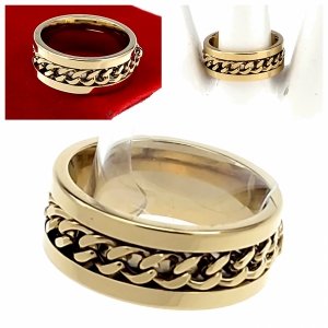 ring 19,00mm gold stainless steel