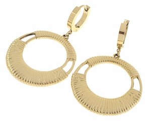 gold earrings made of stainless steel