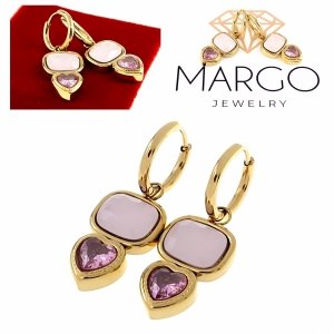 gold earrings made of stainless steel