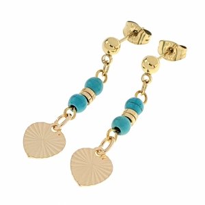 gold earrings made of stainless steel