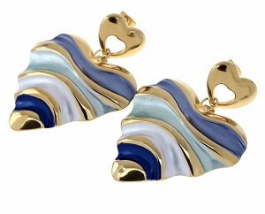 gold plated earrings with exclusive cubic zirconia