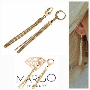 gold plated earrings with exclusive cubic zirconia