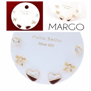 gold plated earrings with exclusive cubic zirconia